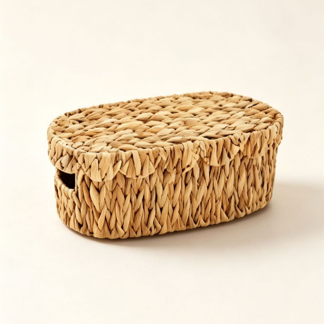Oval Woven Storage Basket Karnz