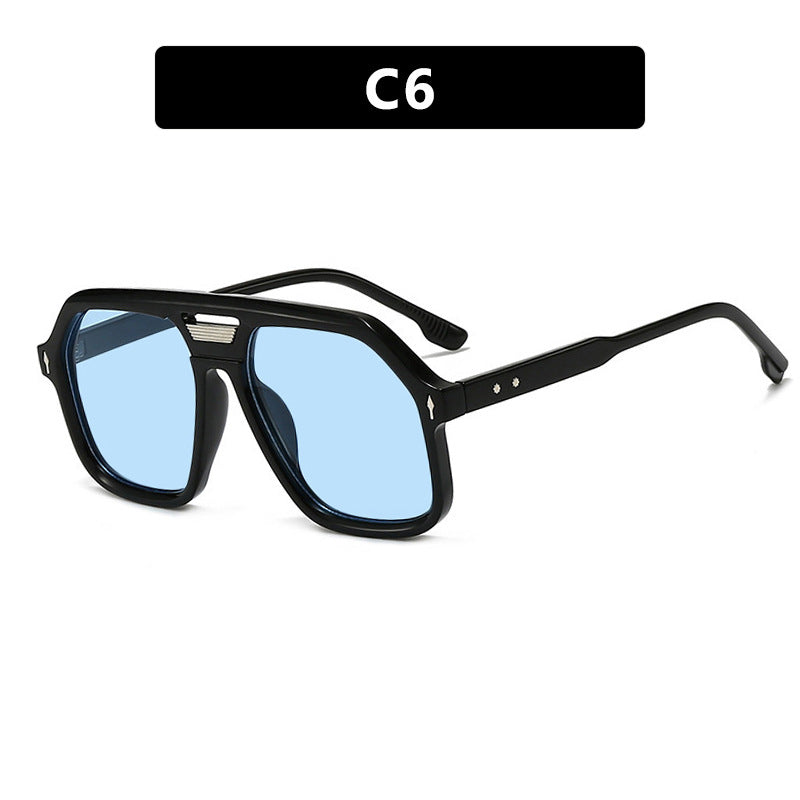 Damen oversized Sonnenbrille mit polygonalem Rahmen und UV-Schutz Karnz