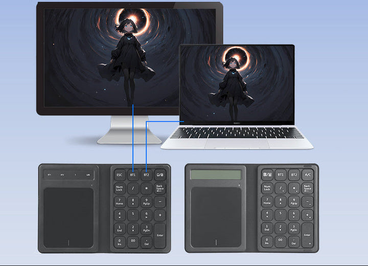 Drahtlose Zifferntastatur mit Touchpad Karnz