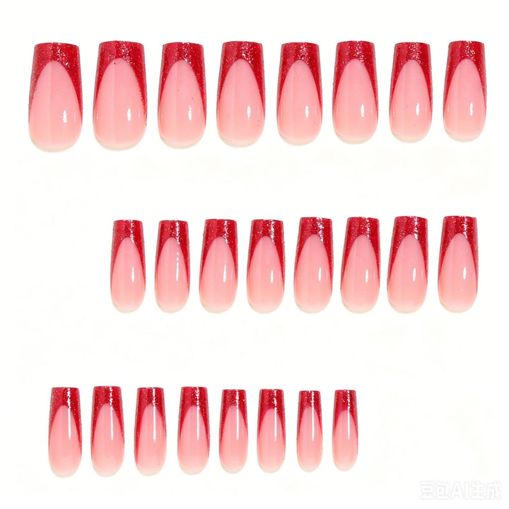 Glitter Tip Stiletto Press-On Nagel Set Karnz