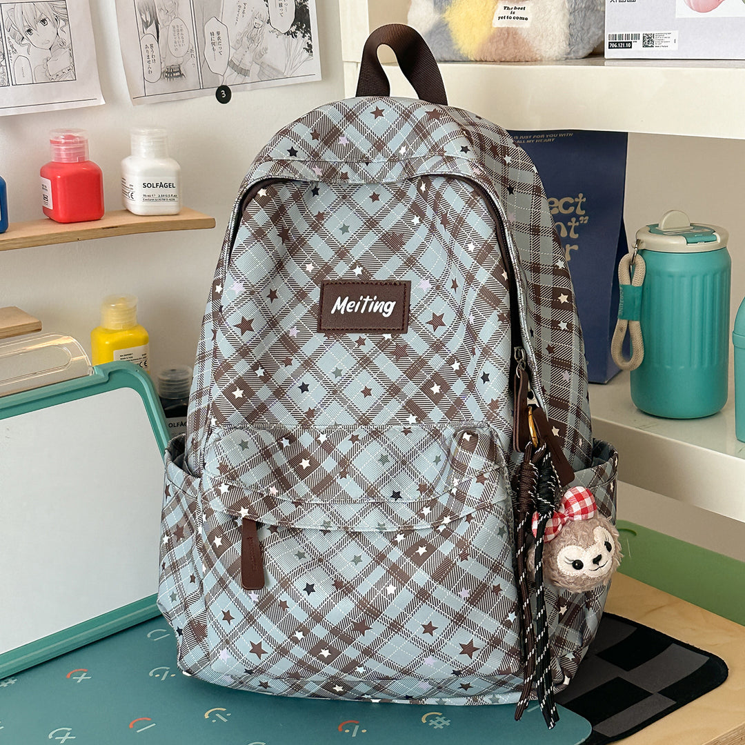 Karo-Muster Freizeit-Rucksack Karnz