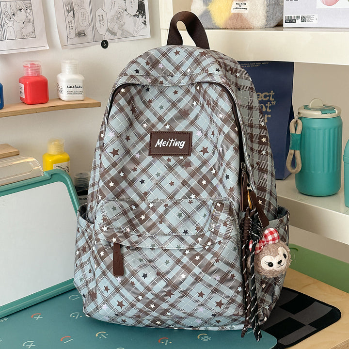 Karo-Muster Freizeit-Rucksack Karnz