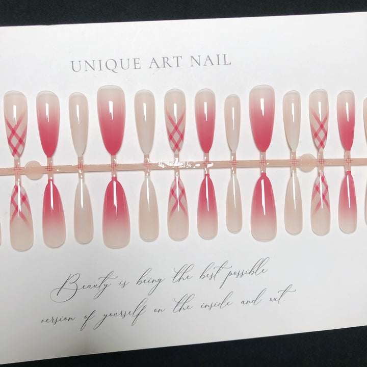 Künstlerisches Ombre Press-On-Nagelset