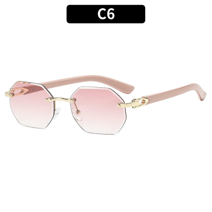 Achtkantige Sonnenbrille mit markanten Schildpatt-Akzenten