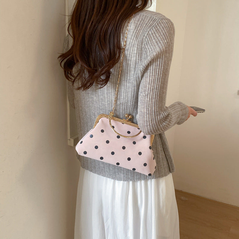 WoVintage Elegante Polka Dot Abend-Clutch Karnz