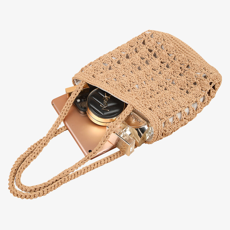 Damen Handgearbeitete Makramee Tasche mit doppeltem Innenfutter Karnz