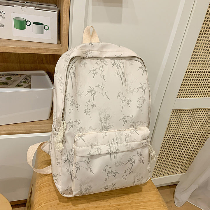 Minimalistischer Bambusdruck-Rucksack