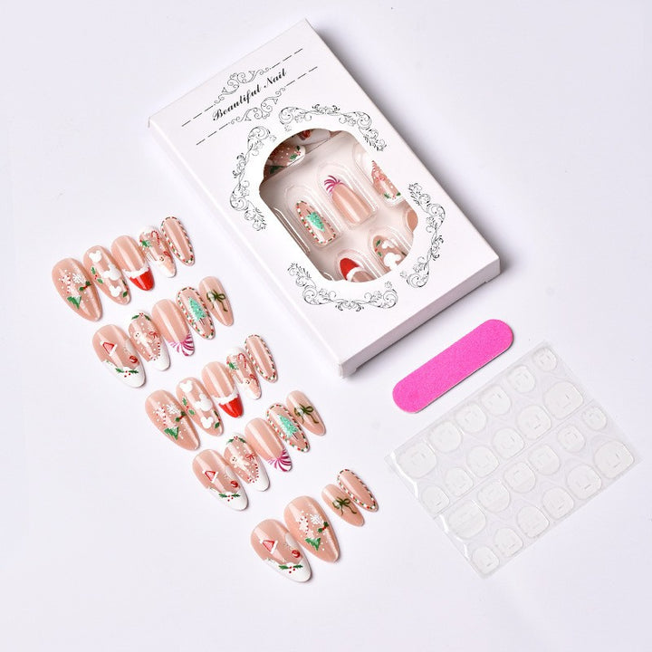 Kunstnagelset mit festlichen Weihnachtsmotiven und eleganten Designs Karnz