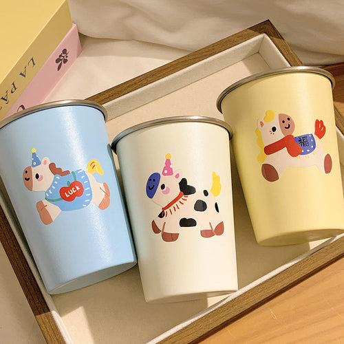 Trinkbecher mit Lustigem Kuhdesign Karnz