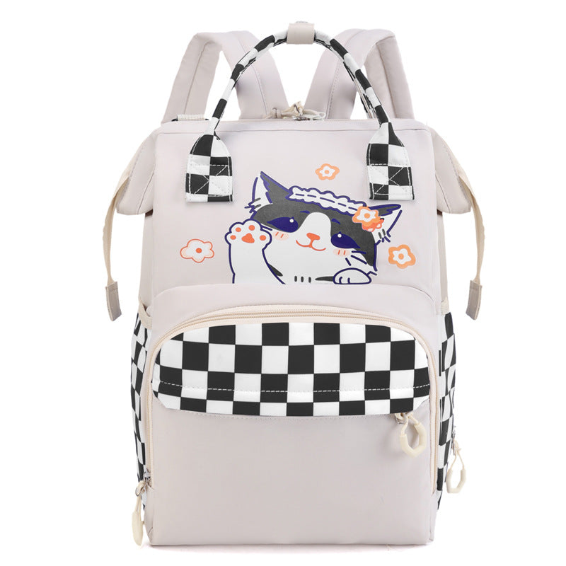 Verspielt katzenmotivierter Mehrere-Taschen-Rucksack Karnz