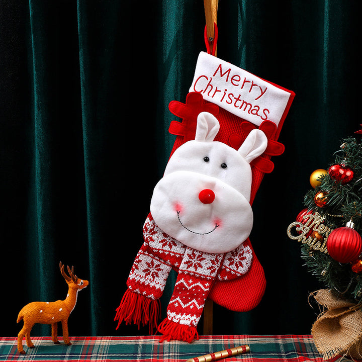 Weihnachtsstrumpf mit Schneemann-Motiv Karnz