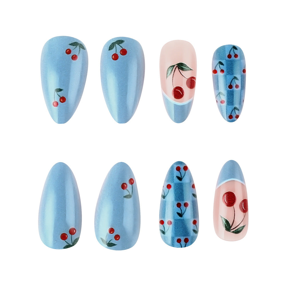 Kirschblüten-Themen Press-On Nagelkunst Set Karnz