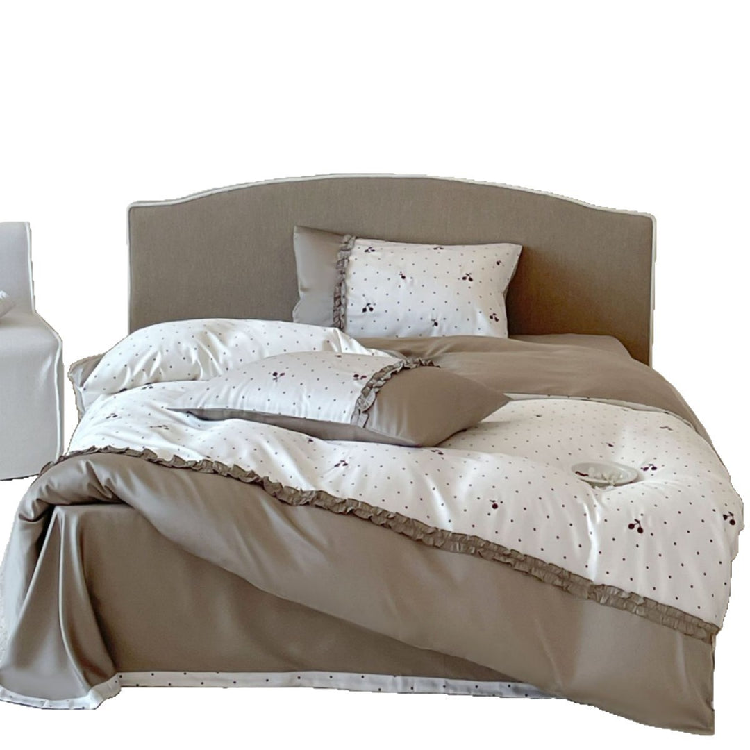 Ruffled Reversible Duvet Cover Set