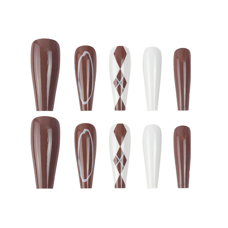 Elegante künstlerische Stiletto Press-On Nägel Karnz 1789085884