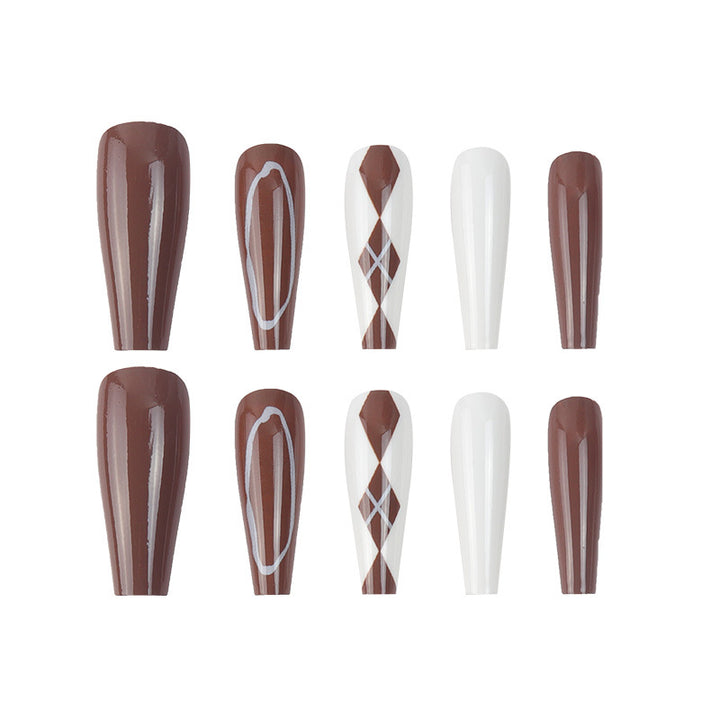 Elegante künstlerische Stiletto Press-On Nägel Karnz 1789085884