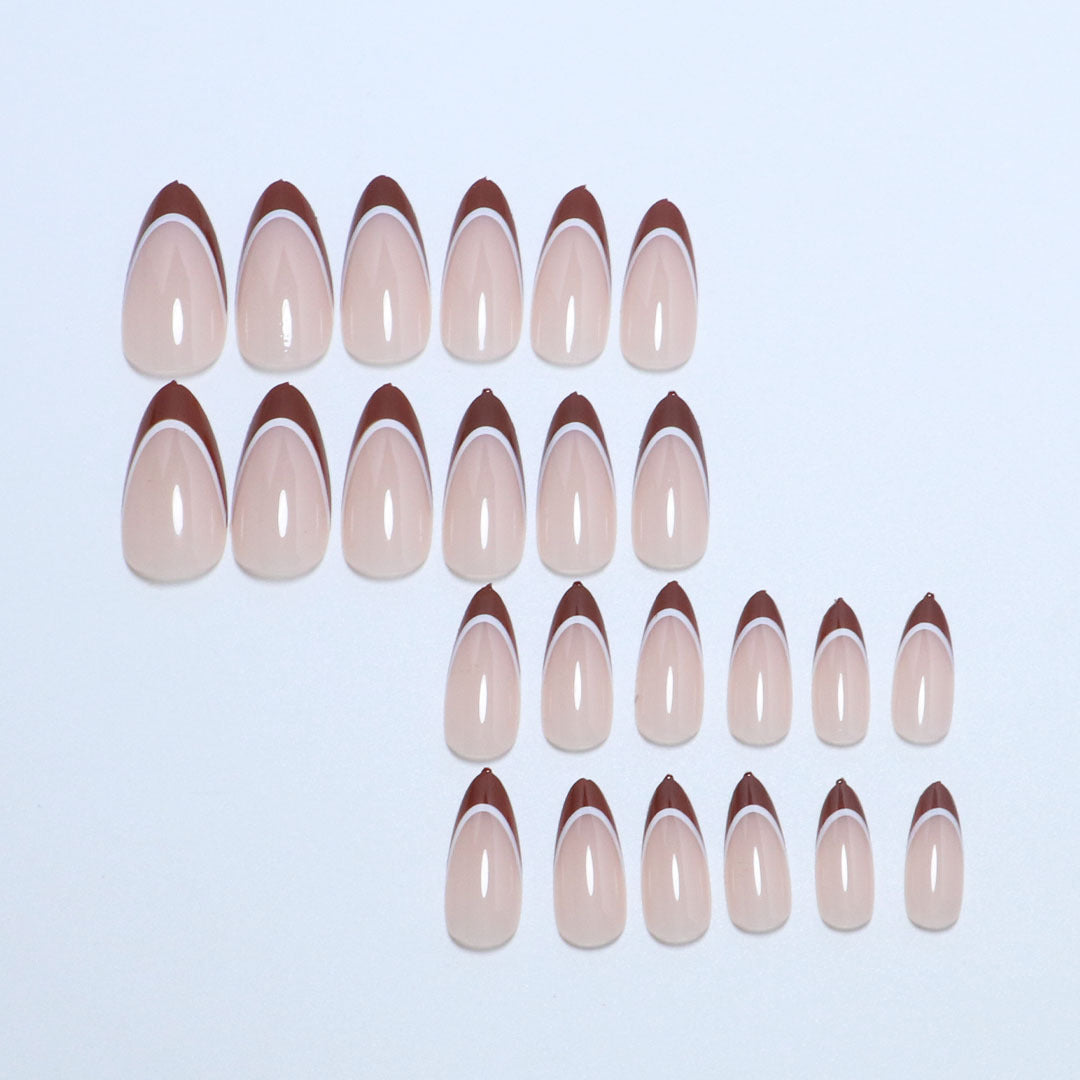 Premium natürliche Finish Press-On Nagelspitzen Karnz