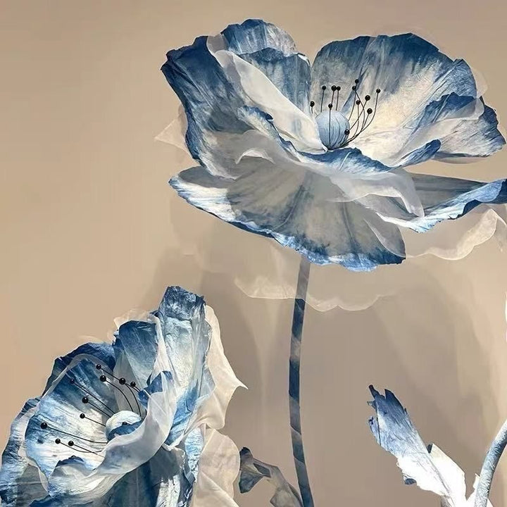Dekorative Übergroße Papi blumen skulptur