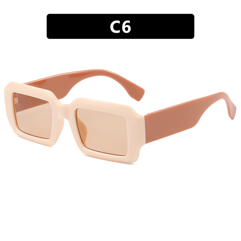 Damen oversized quadratische Sonnenbrille mit modernem Kunststoffrahmen Karnz