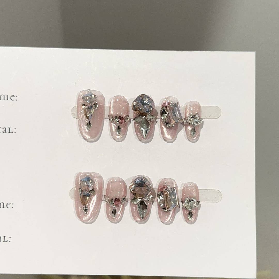 Glitzerndes Press-On-Nagel-Set