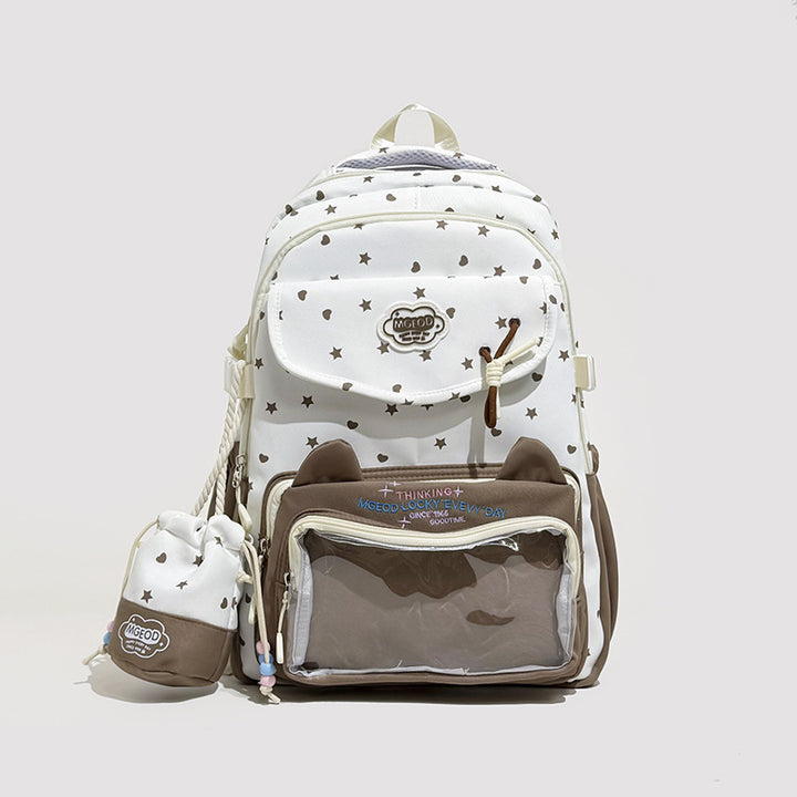 Verspielter Katzenohr-Design Rucksack Karnz