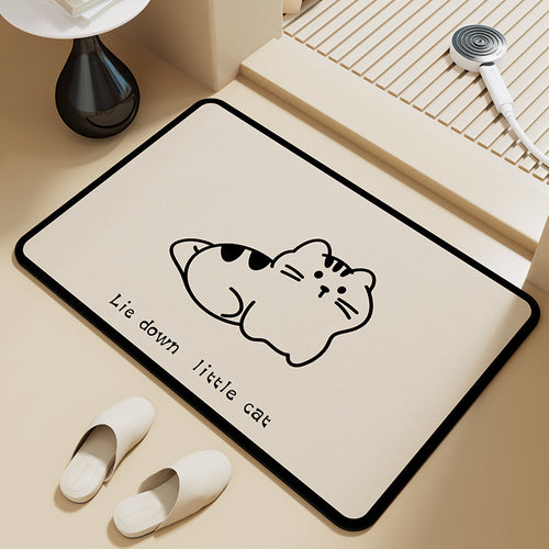 Niedliche Katzen-themed Badematte