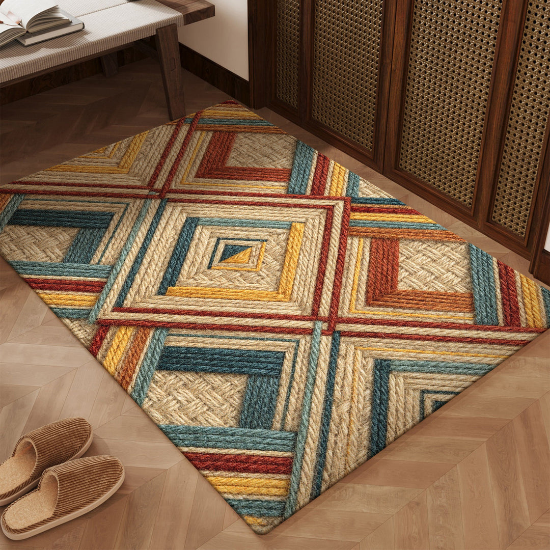 Strukturierter geometrischer Teppich