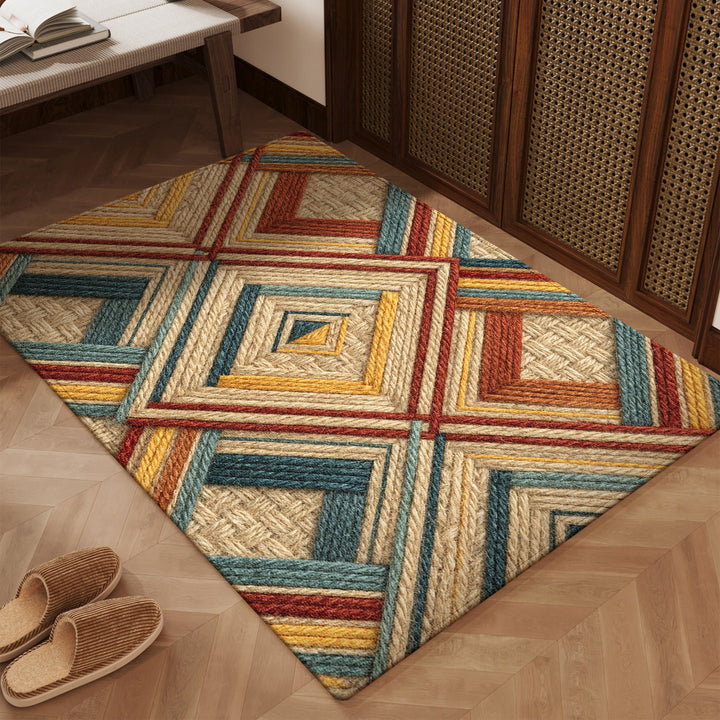 Strukturierter geometrischer Teppich