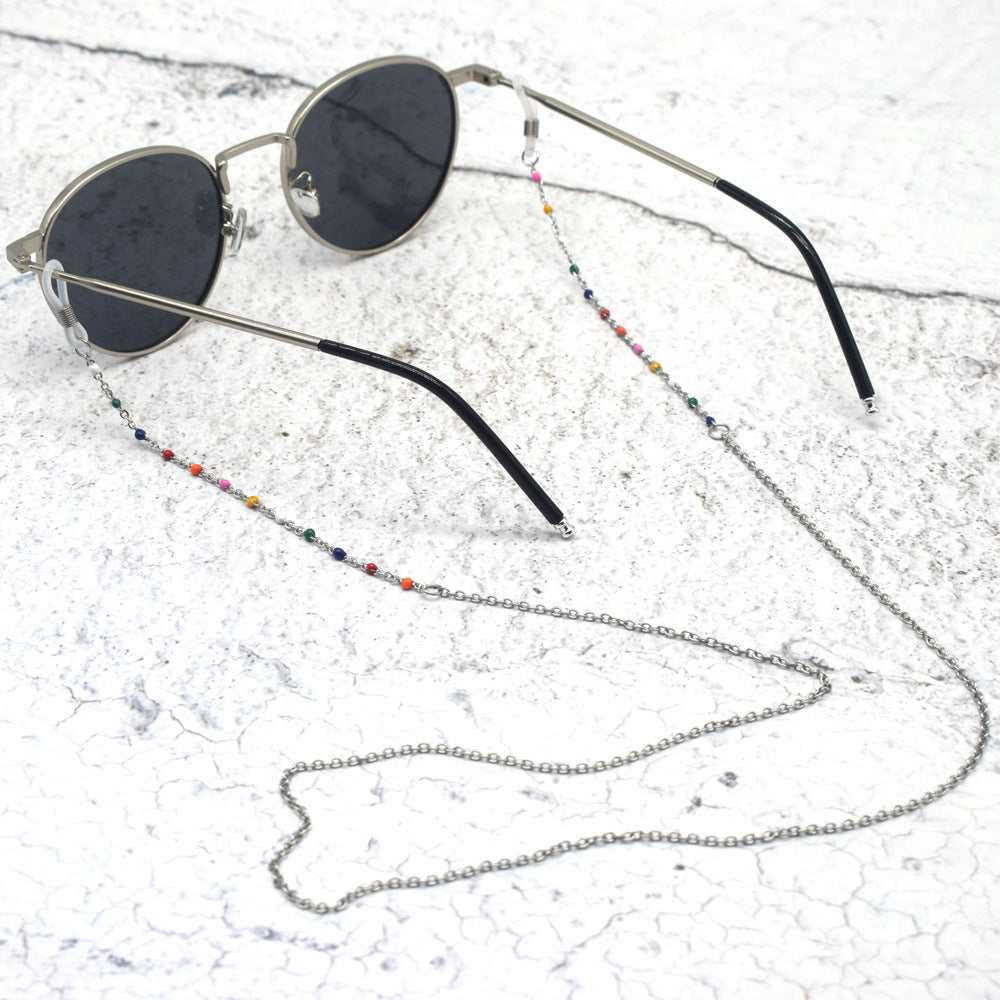 Vibrant Multi-Farbig Perlen Brillen Kette Karnz