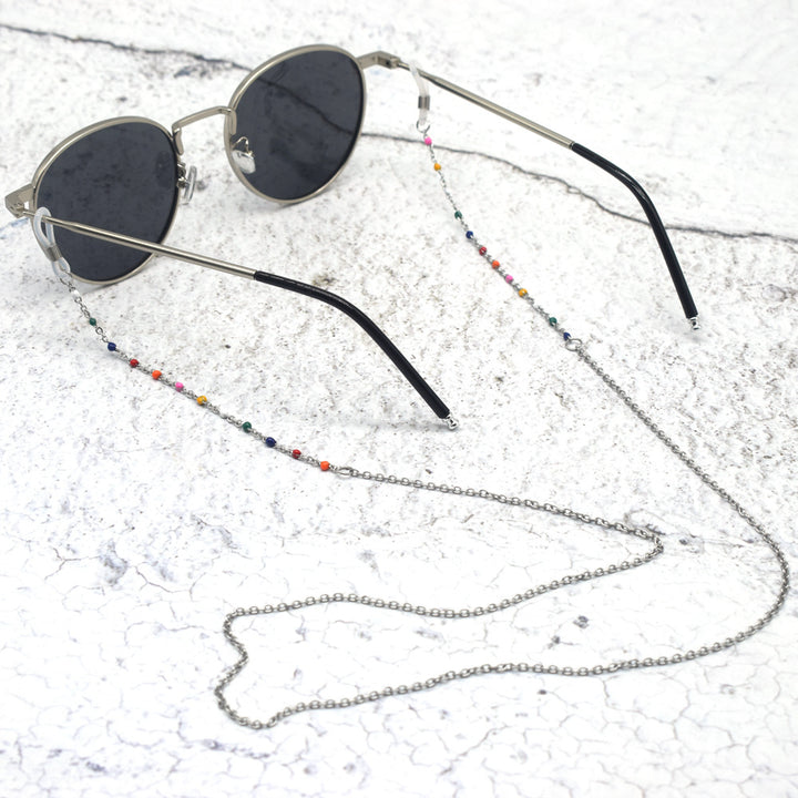 Vibrant Multi-Farbig Perlen Brillen Kette Karnz