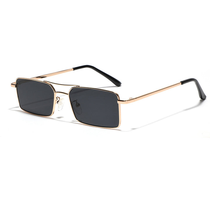 Damen modische rechteckige Brille mit stilvollem Metallrahmen Karnz