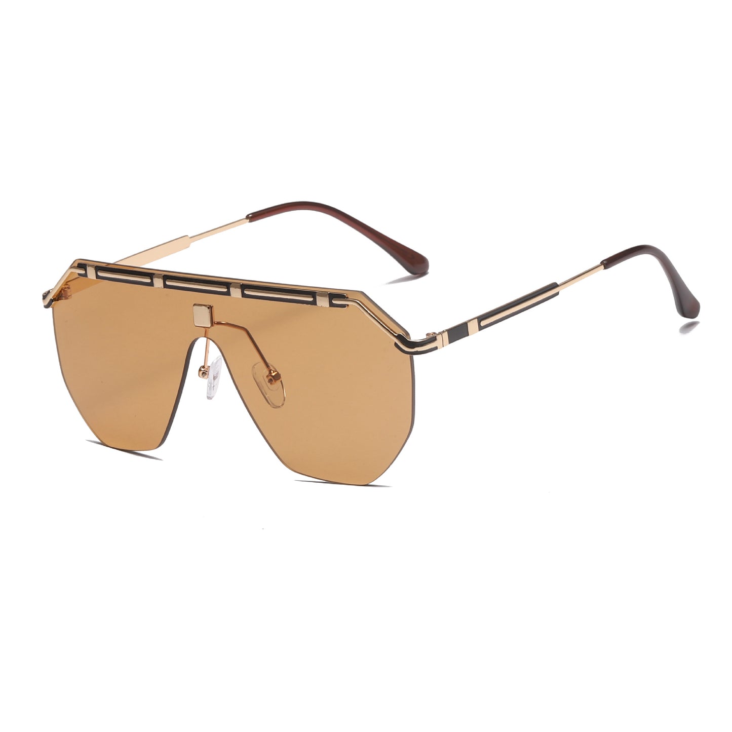 Damen geometrische Oversized-Sonnenbrille Karnz