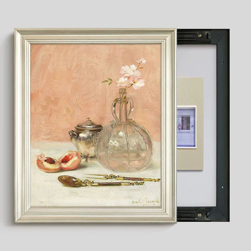 Vintage Blumige Stillleben Eingrahmte Dekoration