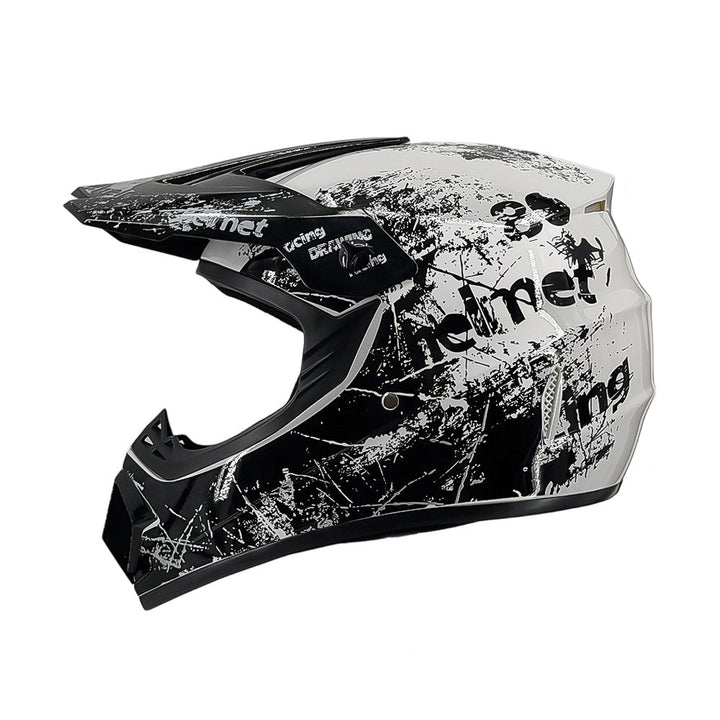 Vollgesicht-Motocross-Helm mit verlängertem Visier und verstärktem Kinnschutz Karnz