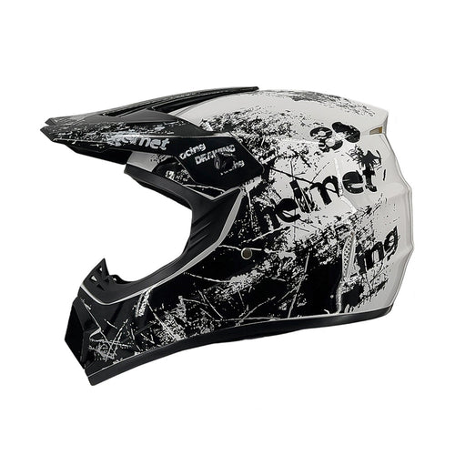 Vollgesicht-Motocross-Helm mit verlängertem Visier und verstärktem Kinnschutz Karnz