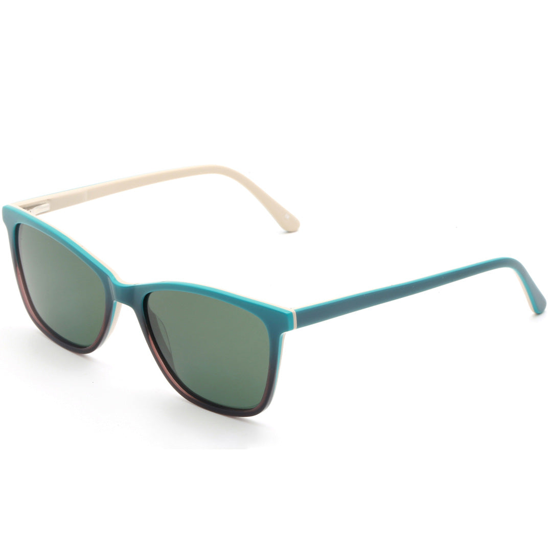 Damen moderne rechteckige Sonnenbrille Karnz