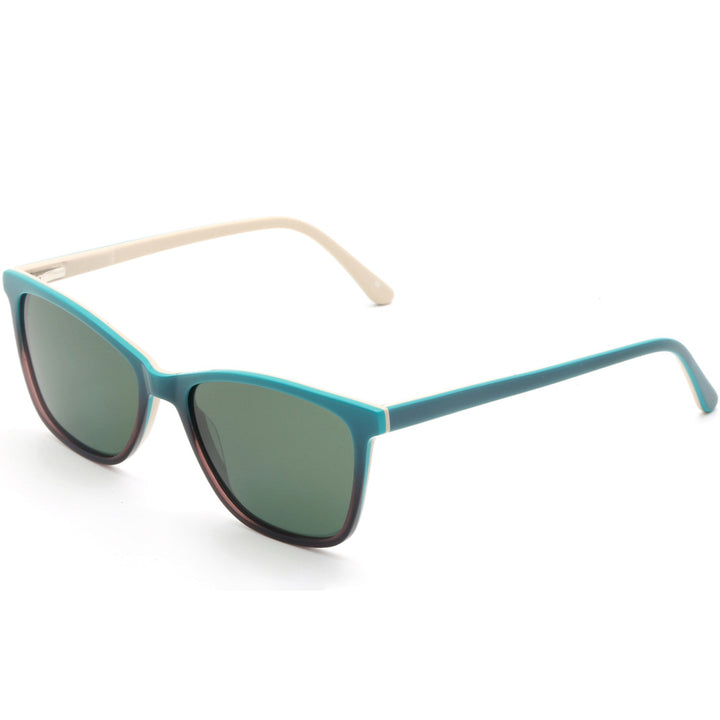 Damen moderne rechteckige Sonnenbrille Karnz