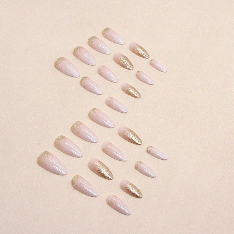 Elegante Glitter Gel Nagelspitzen Karnz