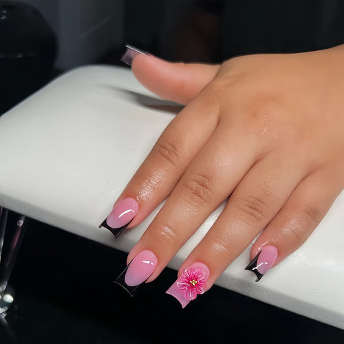 Floral Decorative Press-On Nagelkunst Karnz
