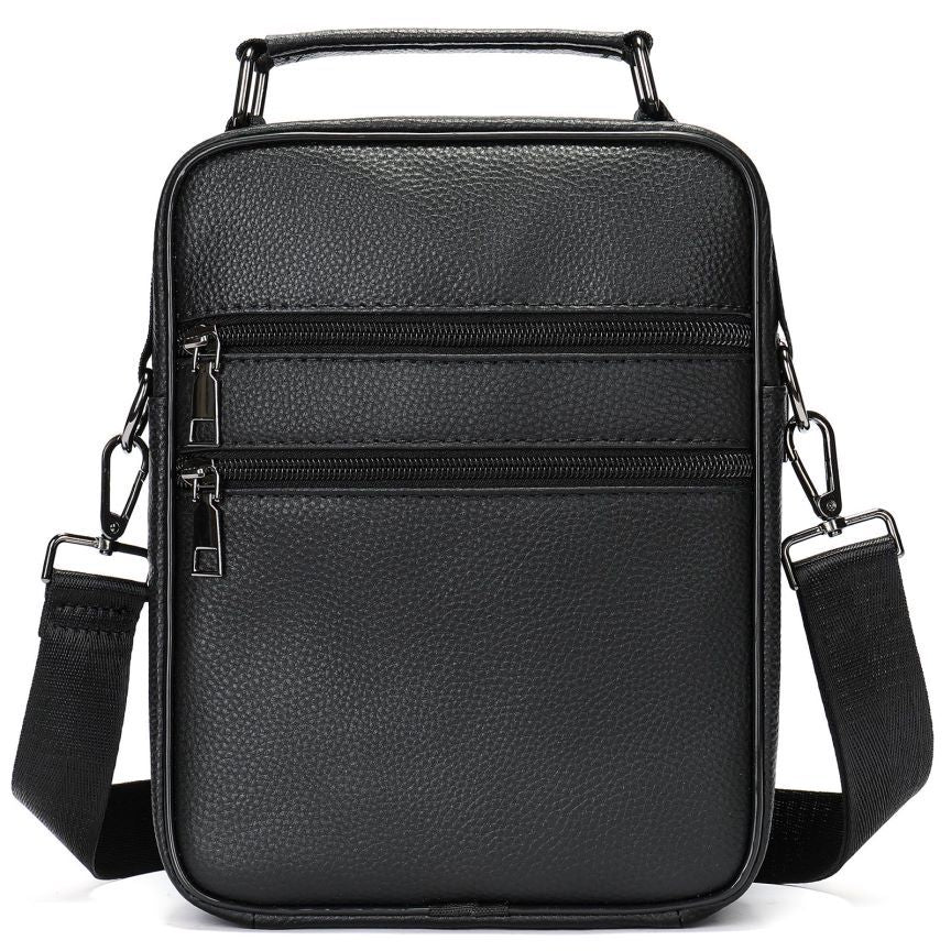 Multi-Taschen Leder Umhängetasche
