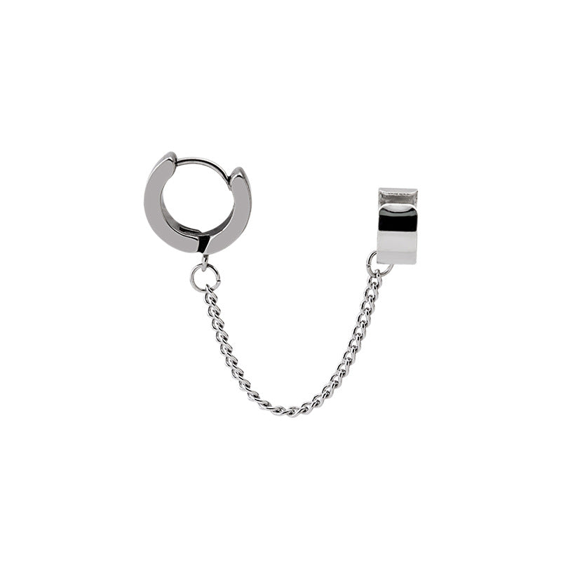 Stylische Silber Kettenlink Ohr Cuff Karnz