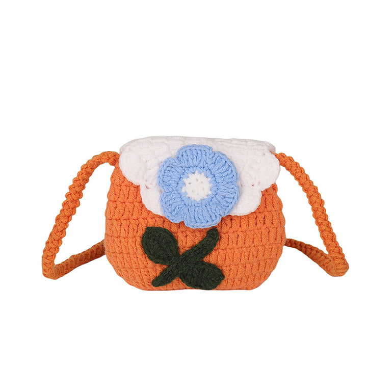 Blumenmuster Häkel Mini Tasche