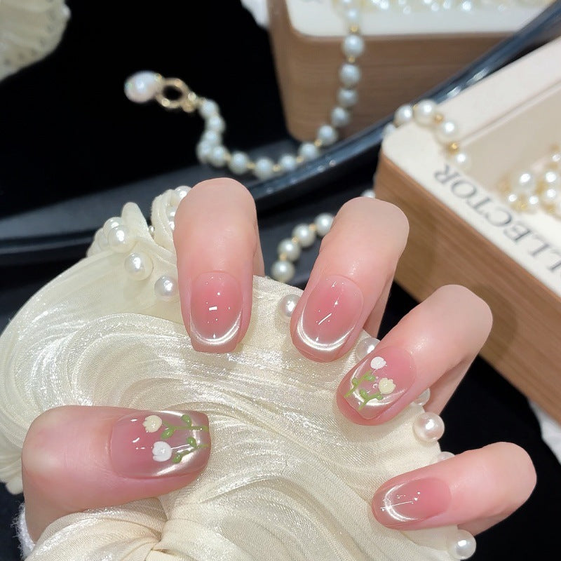 Künstlerisches Floral Press-On Nail Set