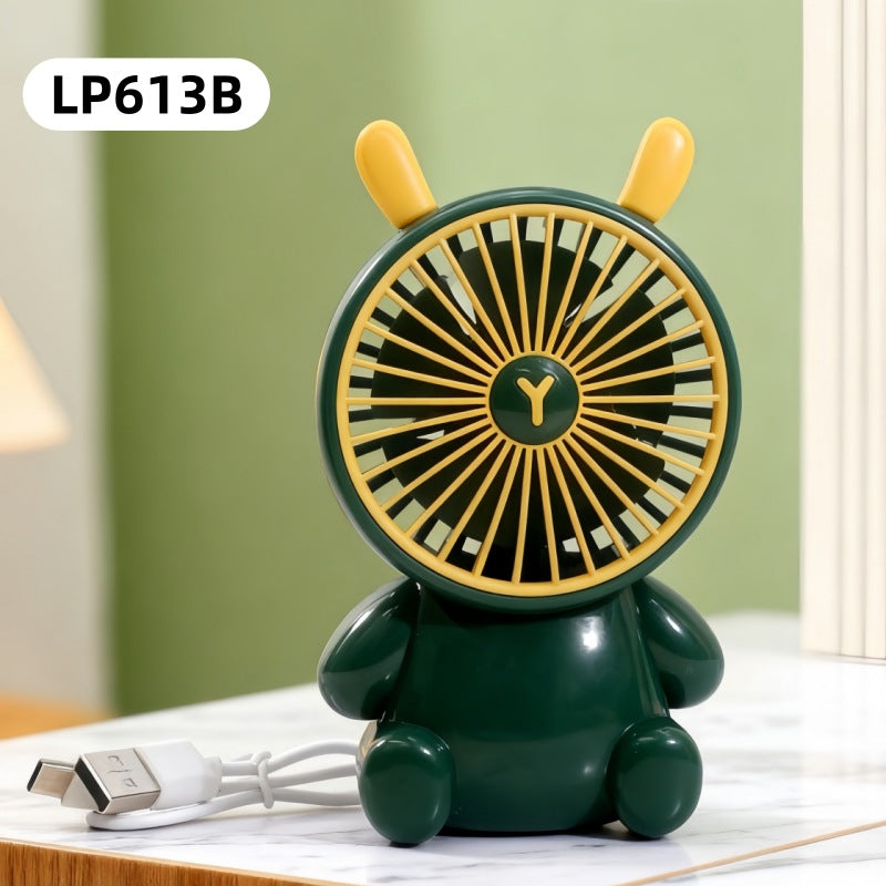 Damen Tragbarer USB Handventilator mit süßem Bärenmotiv Karnz