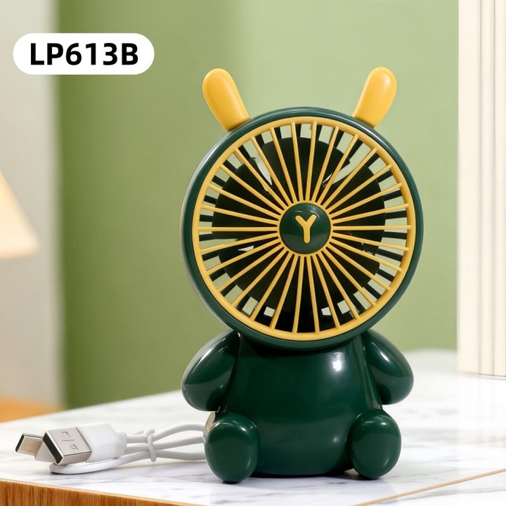 Damen Tragbarer USB Handventilator mit süßem Bärenmotiv Karnz