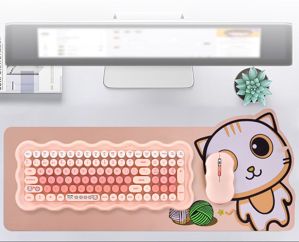 Süßes ästhetisches kabelloses Tastatur- und Maus-Set Karnz
