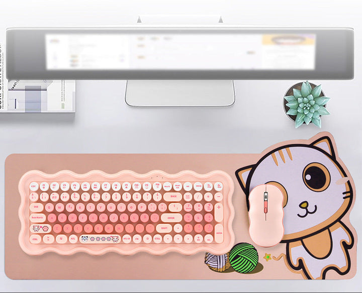 Süßes ästhetisches kabelloses Tastatur- und Maus-Set Karnz