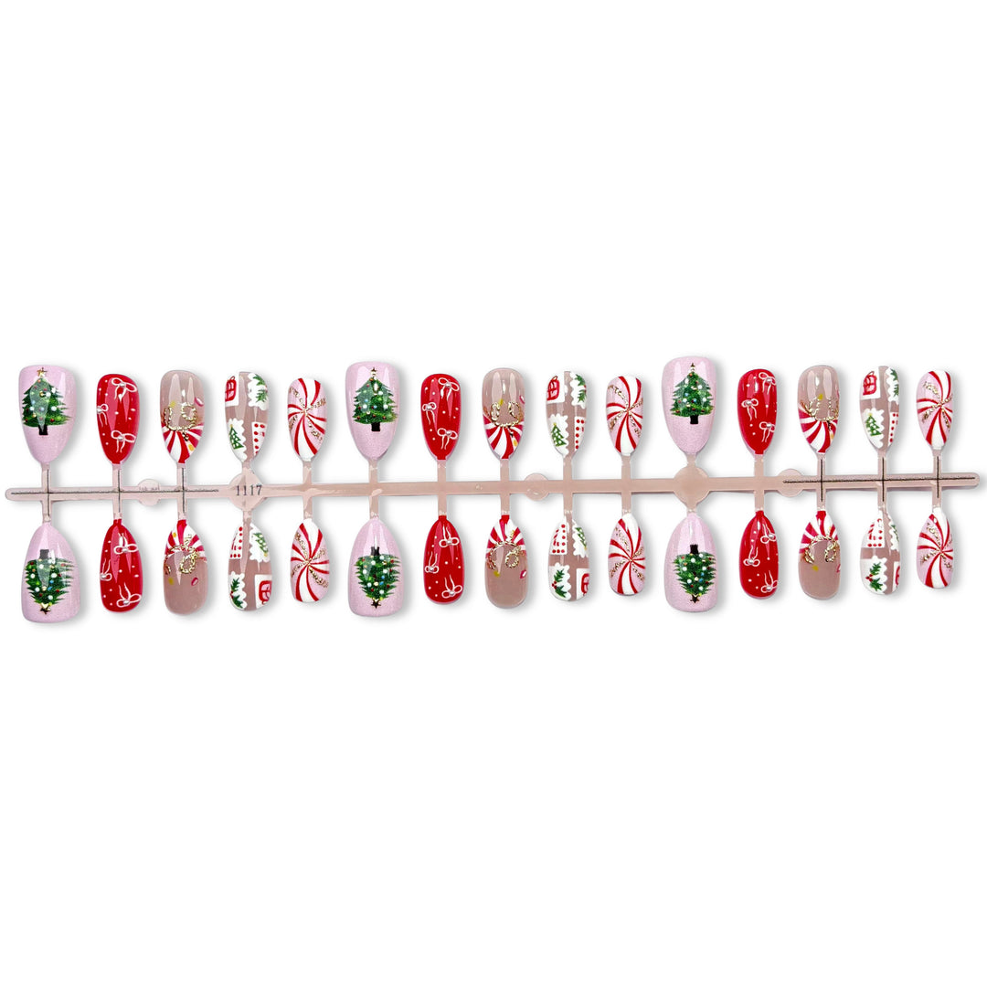 Kreatives saisonales dekoratives Press-On-Nagel-Set