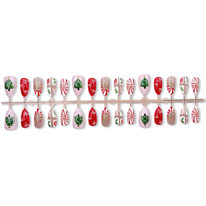 Kreatives saisonales dekoratives Press-On-Nagel-Set