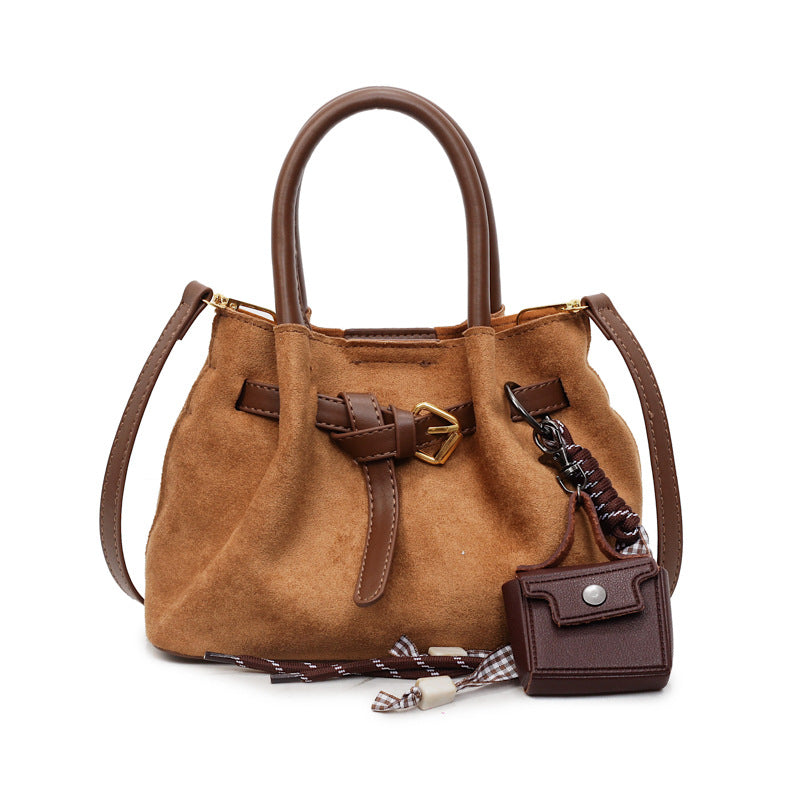 Elegante Wildleder Handtasche Karnz