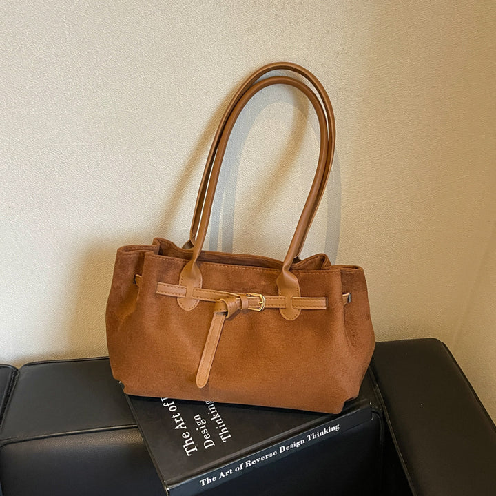 Wildleder-Finish Alltag Handtasche